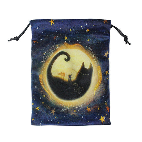 Witch Cat Velvet Tarot Bag