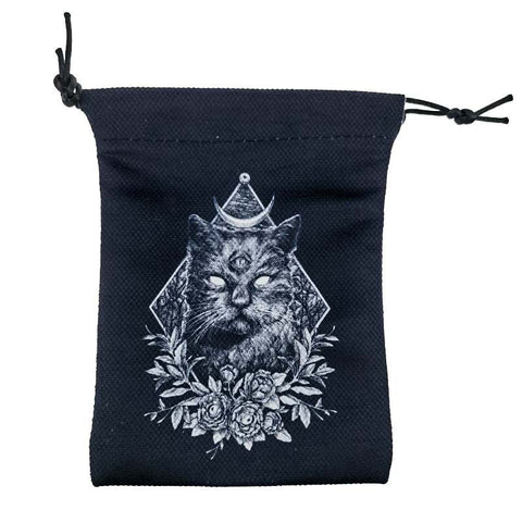 Three Eyed Cat Velvet Tarot Bag