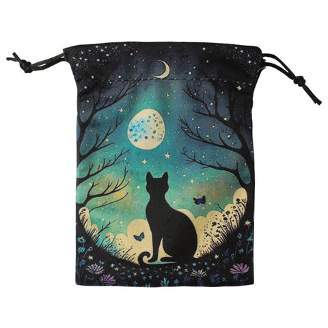 Moon and Cat Ⅰ Velvet Tarot Bag