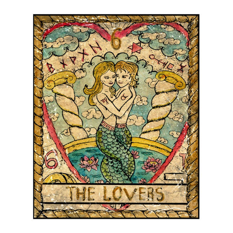 The Lovers Tarot Altar Cloth