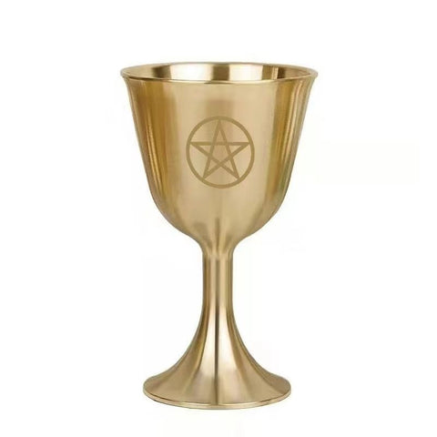 Pure Copper Chalice - Pentagram and Triple Moon 🌕✨