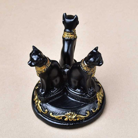 Best Cat Resin Figurine with Crystal Ball Base - Home Decor and Gemstone Display Stand