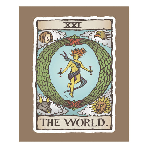 The world Art Tarot Altar Cloth