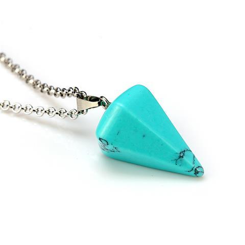 Fashion Pendulum Natural Crystal Bullet Necklace - DIY Pendulum Set