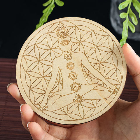 Tappetino da caffè in legno Seven Stars - Decorazione per yoga e meditazione