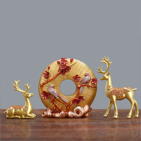 European-Style Prosperity Deer Figurine 🦌✨