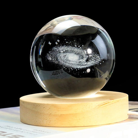 Creative Laser Engraved 3D Nebula Glass Decor