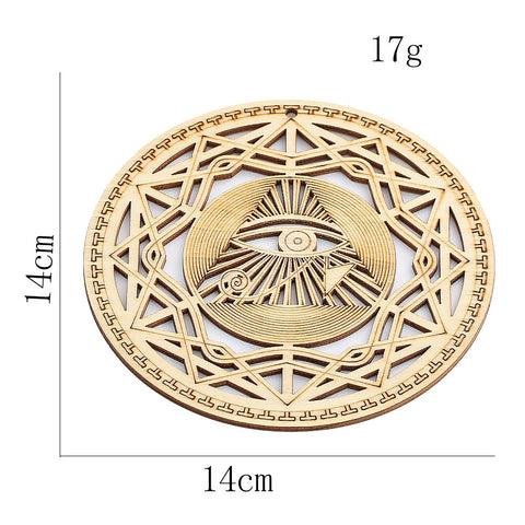 5.5" Hexagonal Metatron Zodiac Copper Plate with Golden Vintage Candle Holder - Lucky Home Decor