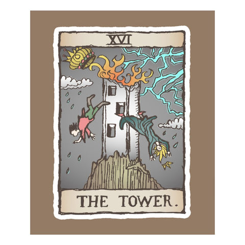 The Tower Art Tarot Altar Cloth