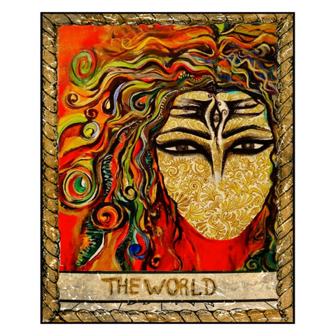 The world Tarot Altar Cloth