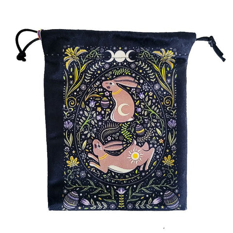 Mystic Rabbit Velvet Tarot Bag