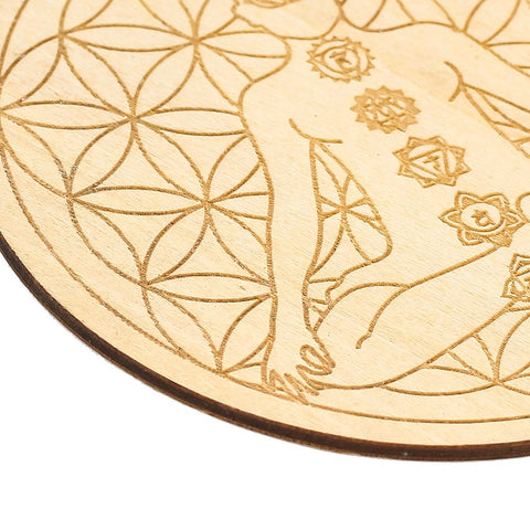 Tappetino da caffè in legno Seven Stars - Decorazione per yoga e meditazione