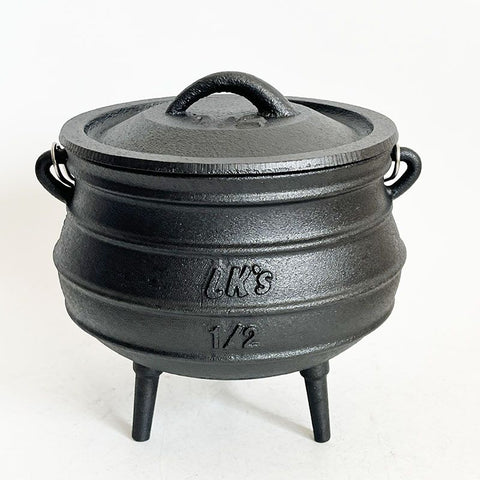 Small Witch's Cauldron - Cast Iron Tripod Pot for Camping and Stews