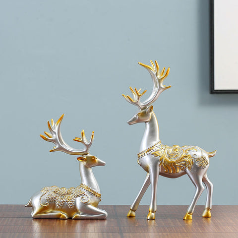 European-Style Prosperity Deer Figurine 🦌✨