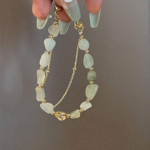 Gardenia Promise Macrame Bracelet - Natural Citrine Handcrafted Jewelry