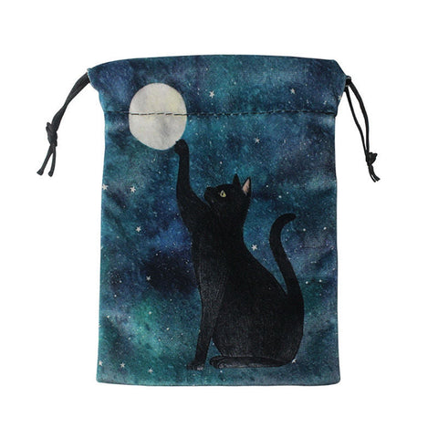 Moon and Cat Ⅱ Velvet Tarot Bag