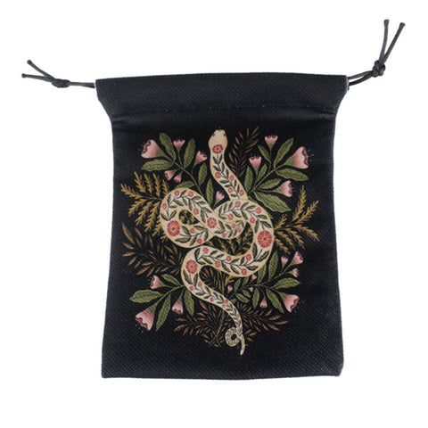 Braided Colorful Snake Velvet Tarot Bag