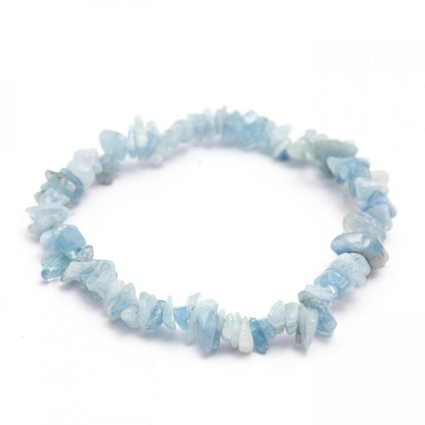 Aquamarine Crystal Chip Bracelet