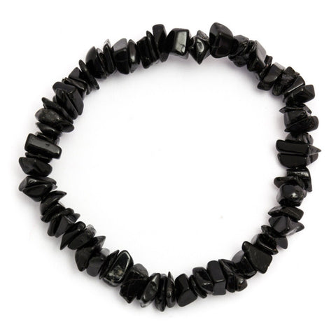 Black Tourmaline Crystal Chip Bracelet