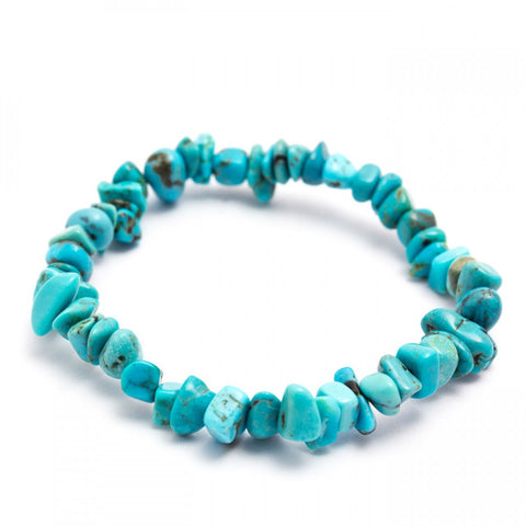 Turquoise Crystal Chip Bracelet (Reconstituted)