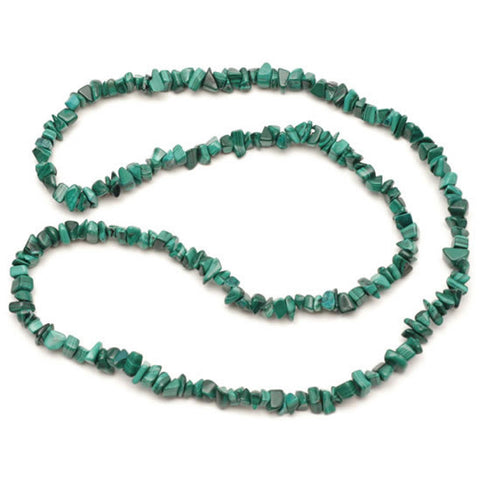 Malachite Crystal Chip Necklace (32 Inch)