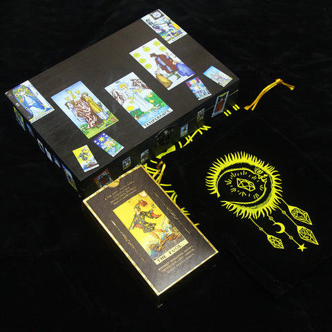 Black-Gold Foil Premium Tarot Card Package