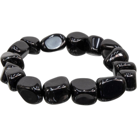 Tumbled Stones Bracelet - Black Obsidian