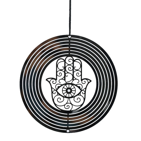 Rotating Fatima Palm Wind Chime Stainless Steel Pendant