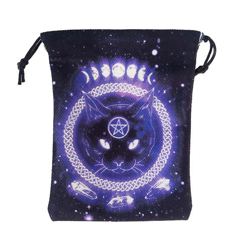 Constellation Cat Velvet Tarot Bag