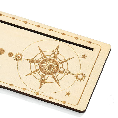 Natural Wood Crescent Moon Card Mat and Display Stand 🌙✨