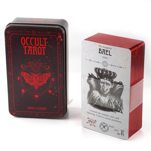 英文铁盒Tarocchi Occulti 隐秘桌游休闲聚会牌 桌游卡牌