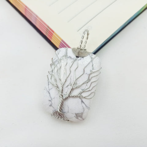 Handcrafted Wire-Wrapped Crystal Gemstone Pendant Necklace