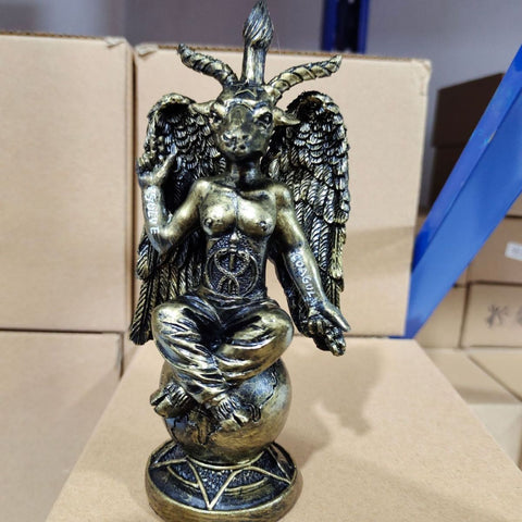 Alchemist Baphomet Resin Statue - Samael and Lilith Design
