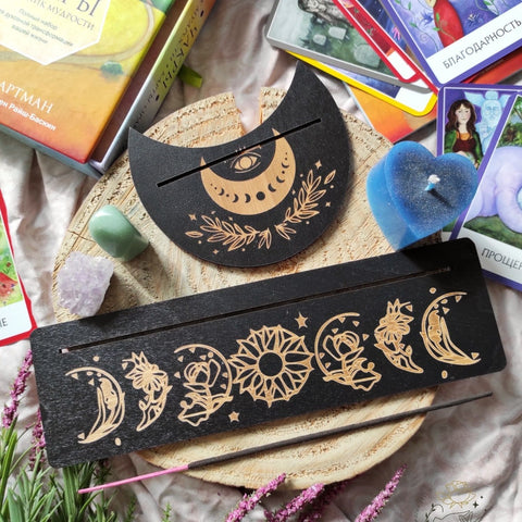Moon Phase Wooden Tarot Card Stand 🌙🔮
