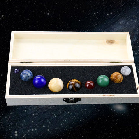 Natural Crystal Gemstone Solar System Set - Nine Planet Specimens