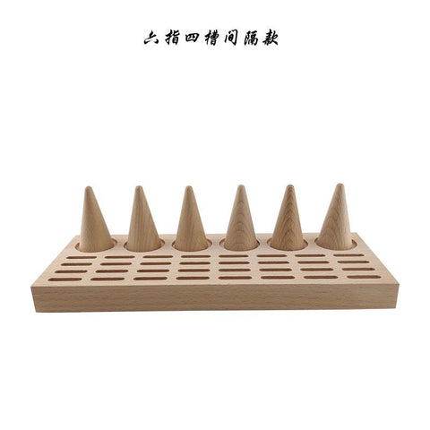 Conical Wooden Ring Holder - Jewelry Display Stand