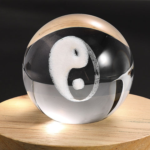 Tai Chi Meditation Crystal Ball - Yin Yang Fish